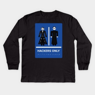 Hacker Restroom Kids Long Sleeve T-Shirt